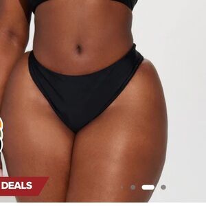 Fashion Nova Black High-Rise‎ Bikini Bottom